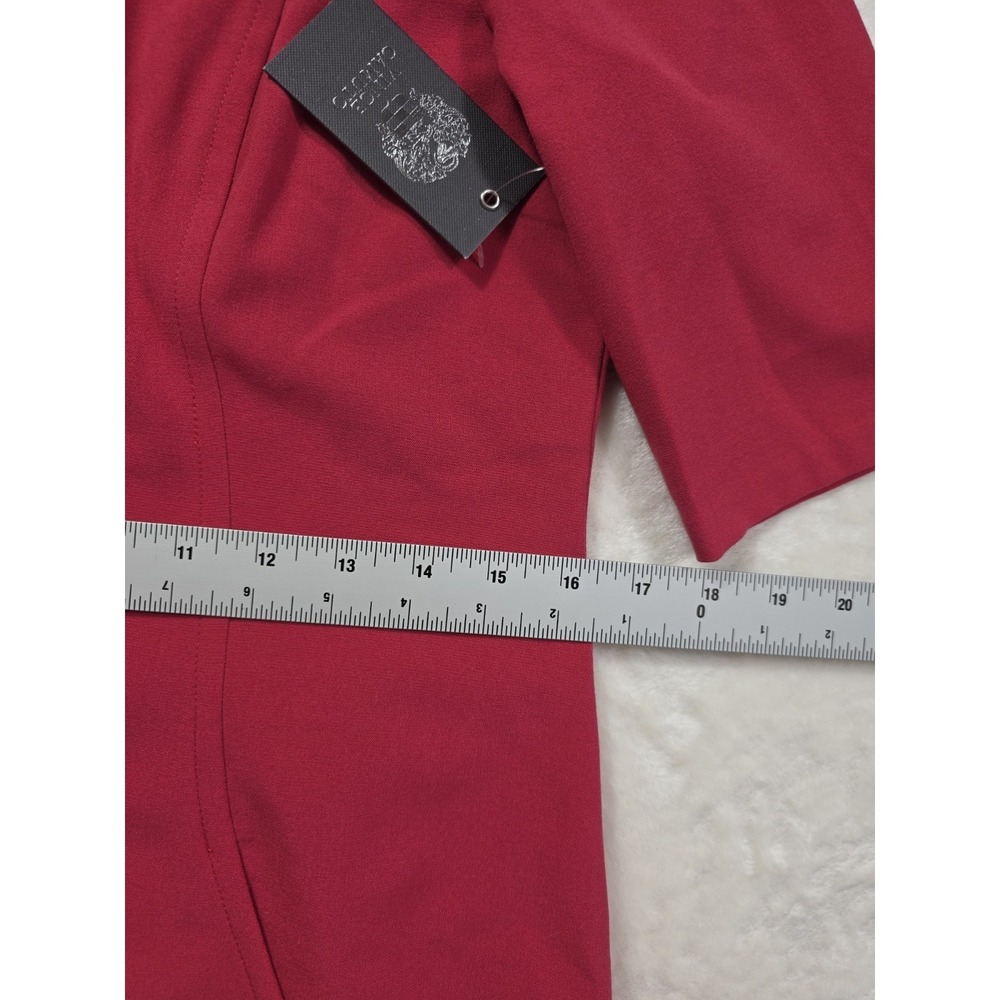 NWT Vince Camuto Rose Red Sheath Dress Size 10 Lined Career MSRP $128 - Picture 5 of 12